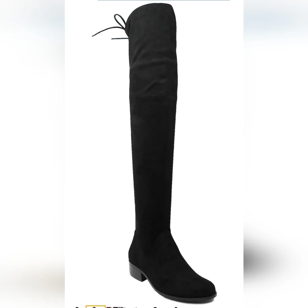 NWT Charles by Charles David Gammon Over The Knee Microsuede Boots Black Size 8